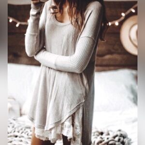 Free People Ventura Thermal in Heather Oatmeal Size Medium